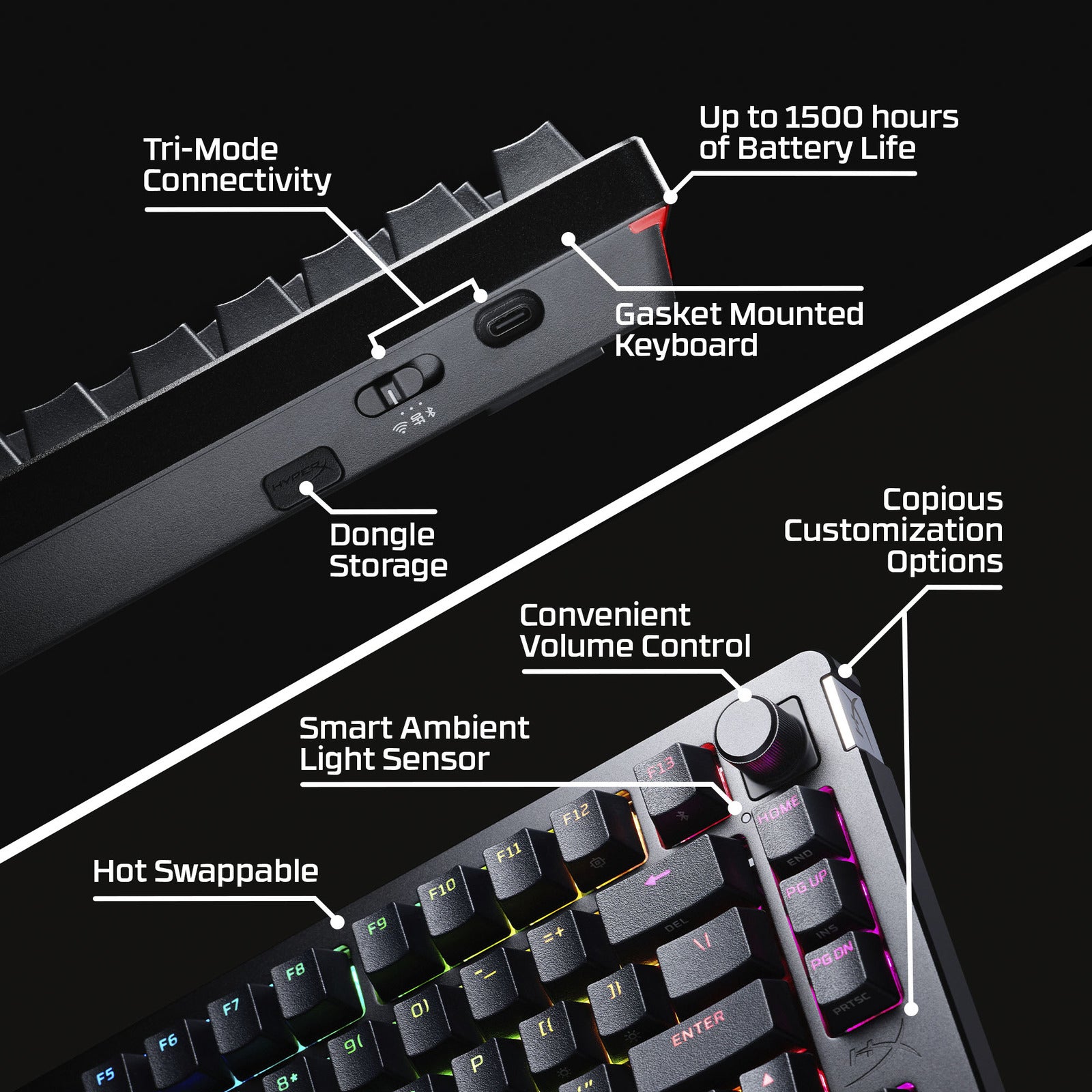 HyperX Alloy Rise 75 Wireless - Gaming Keyboard