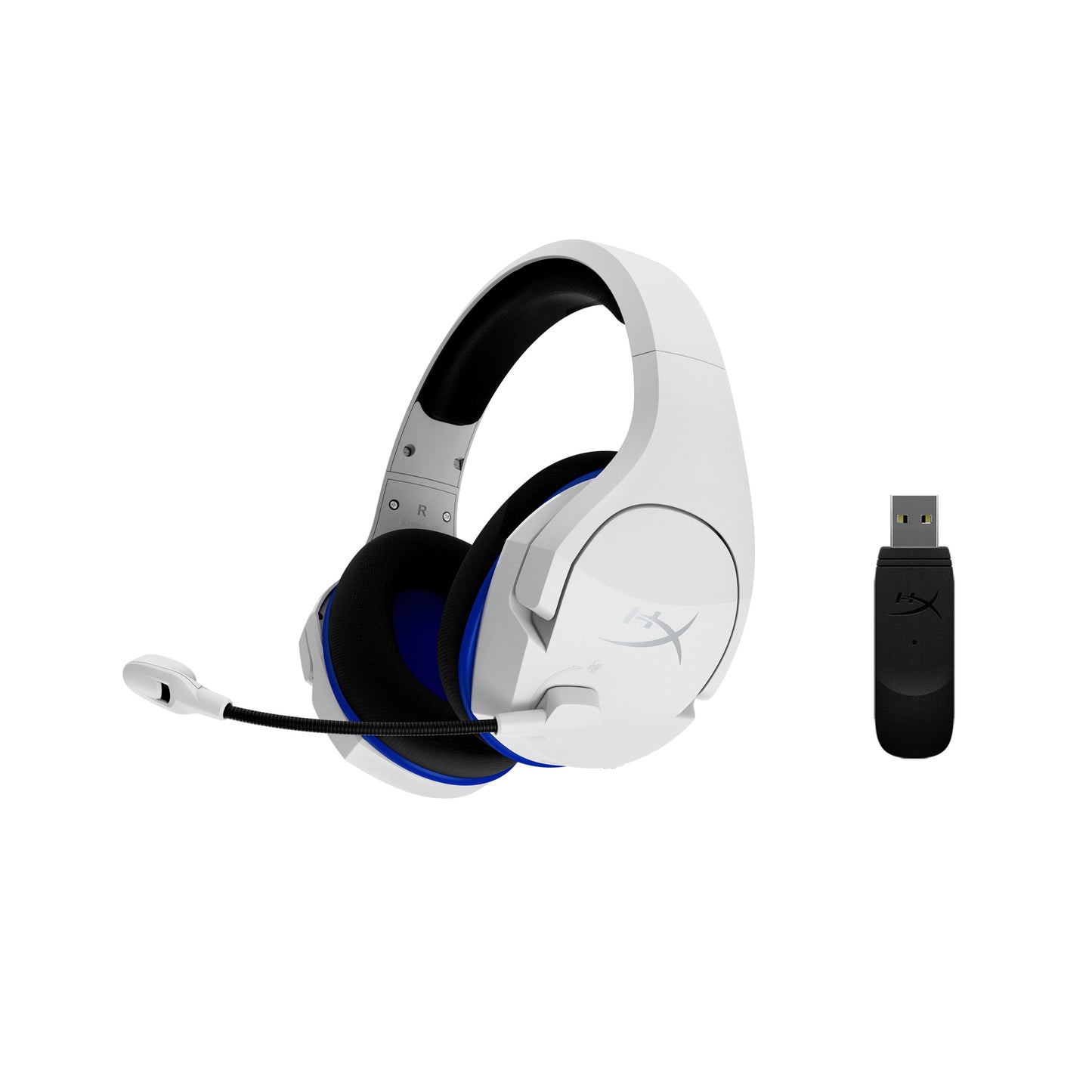 HyperX Cloud Stinger Core - Wireless Gaming Headset (White-Blue) - PS5-PS4
