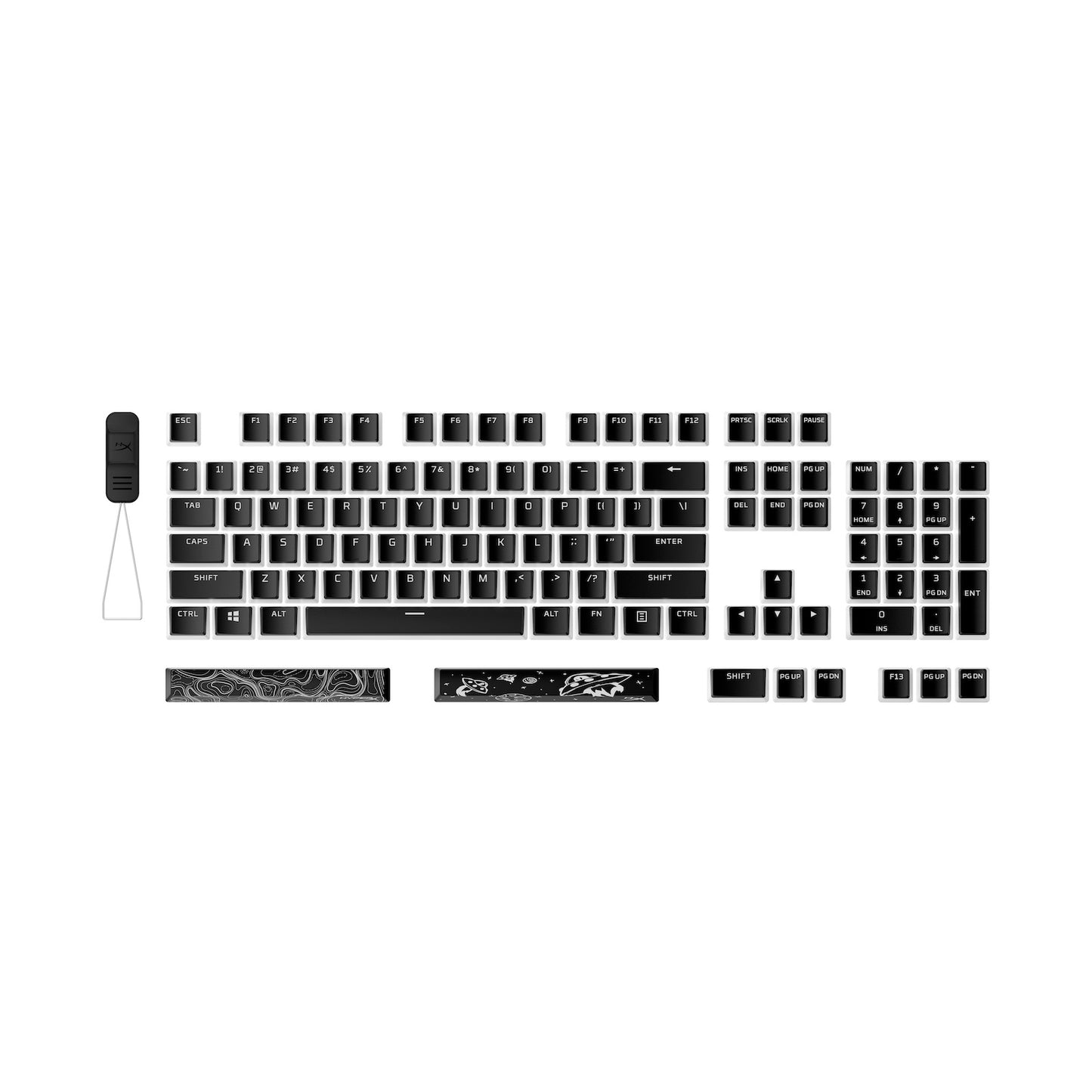 HyperX Pudding Keycaps 2 - Full Key Set - PBT - Pink (US Layout)