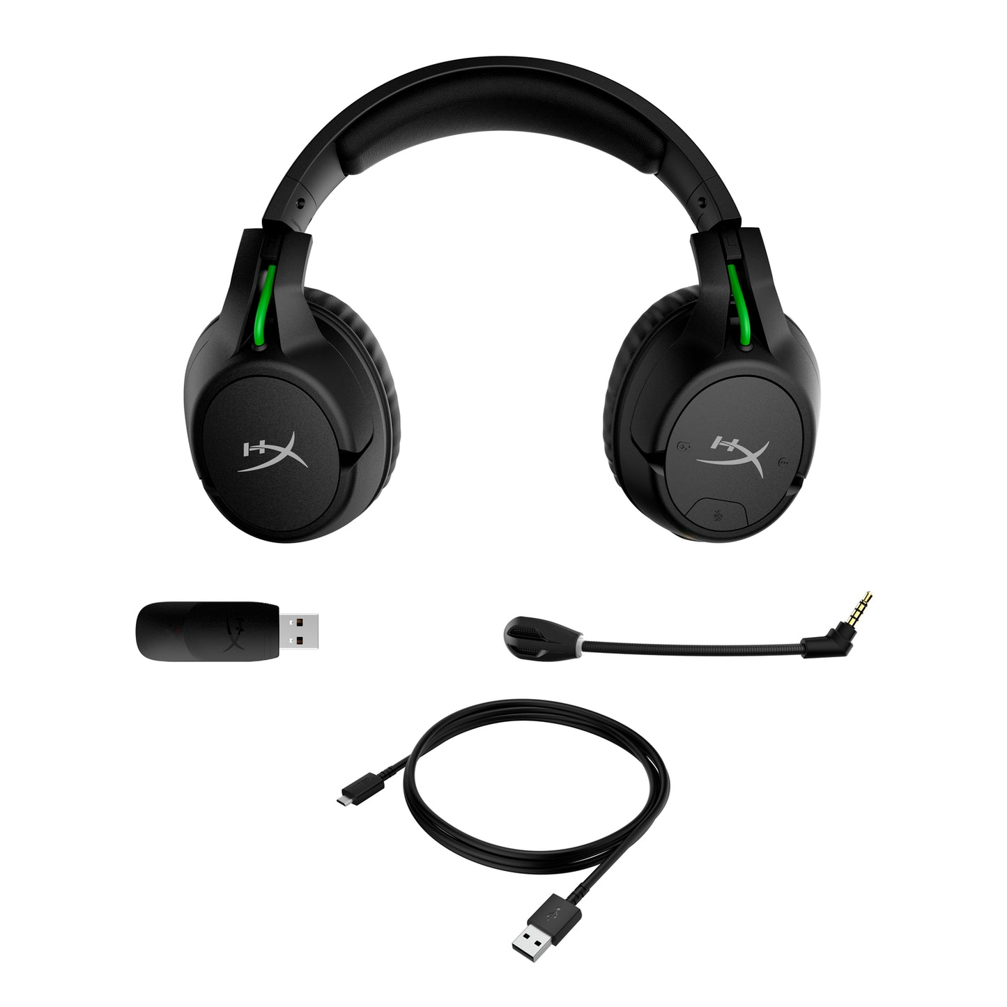 HyperX CloudX Flight - Wireless Gaming Headset (Black-Green) - Xbox