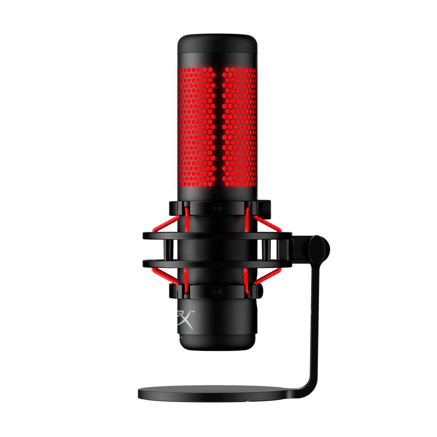 HyperX QuadCast - USB Microphone (Black-Red) - Red Lighting
