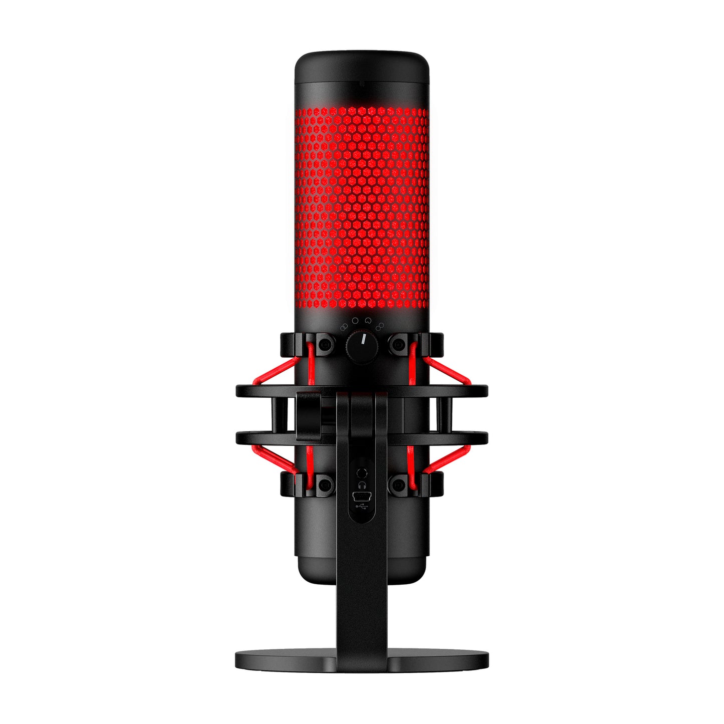 HyperX QuadCast - USB Microphone (Black-Red) - Red Lighting