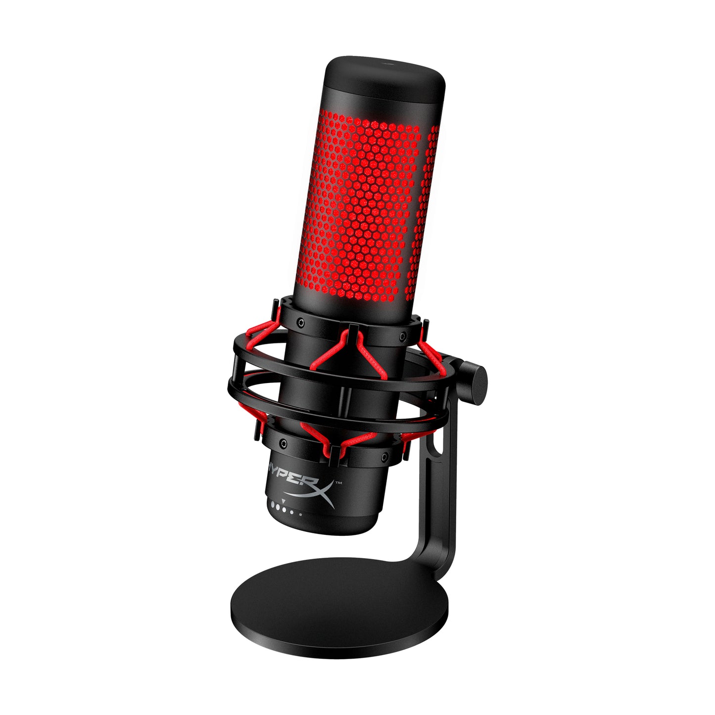 HyperX QuadCast - USB Microphone (Black-Red) - Red Lighting
