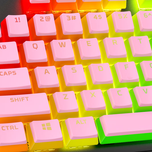 HyperX Pudding Keycaps 2 - Full Key Set - PBT - Pink (US Layout)