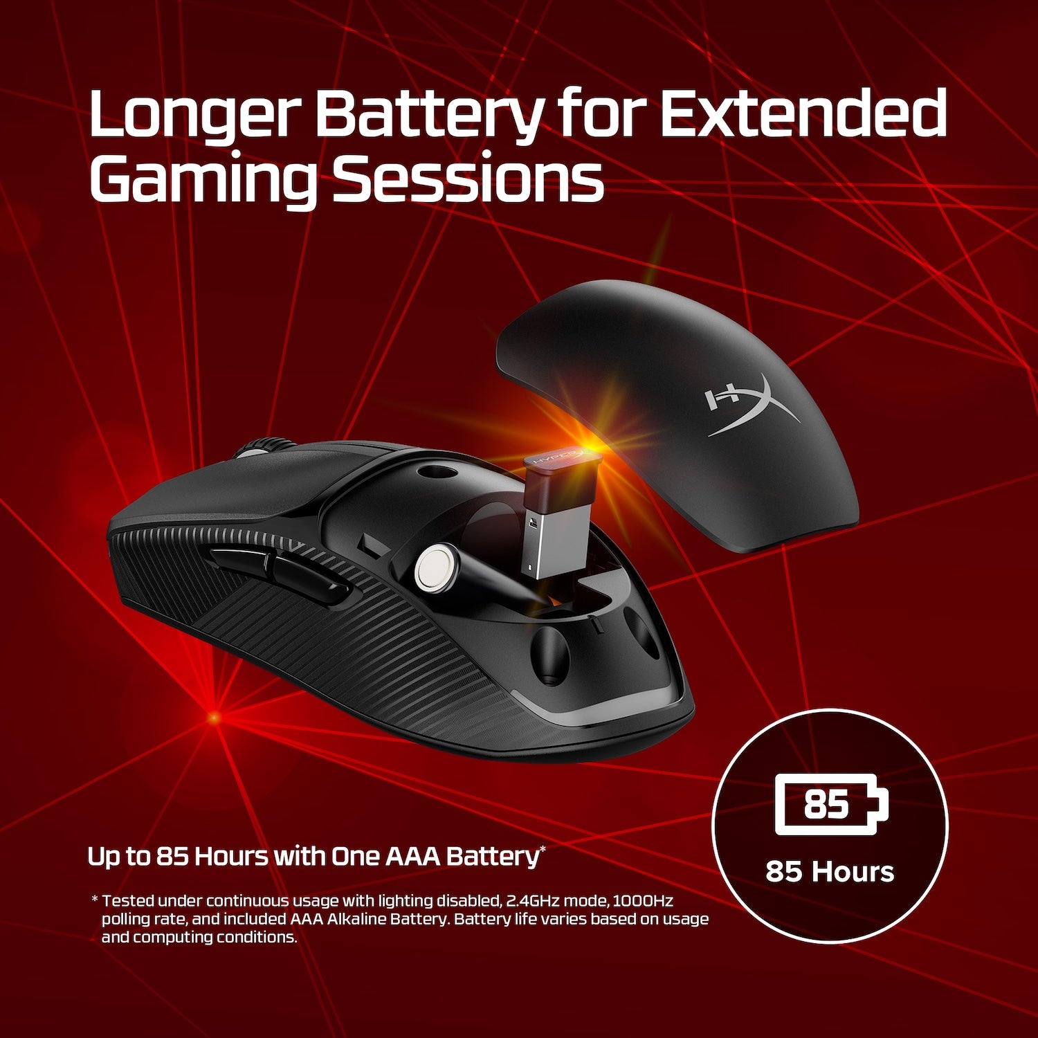 HyperX Pulsefire Fuse Wireless Gaming Mouse (Black)