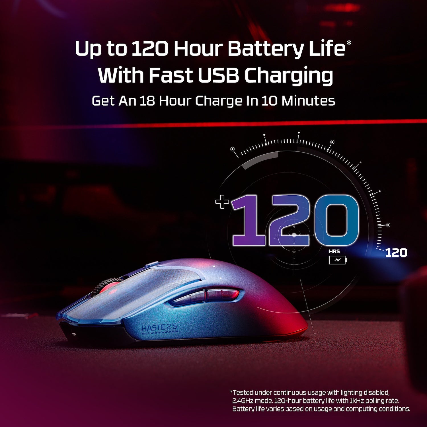 HyperX Pulsefire Haste 2 S Silver Wireless Gaming Mouse