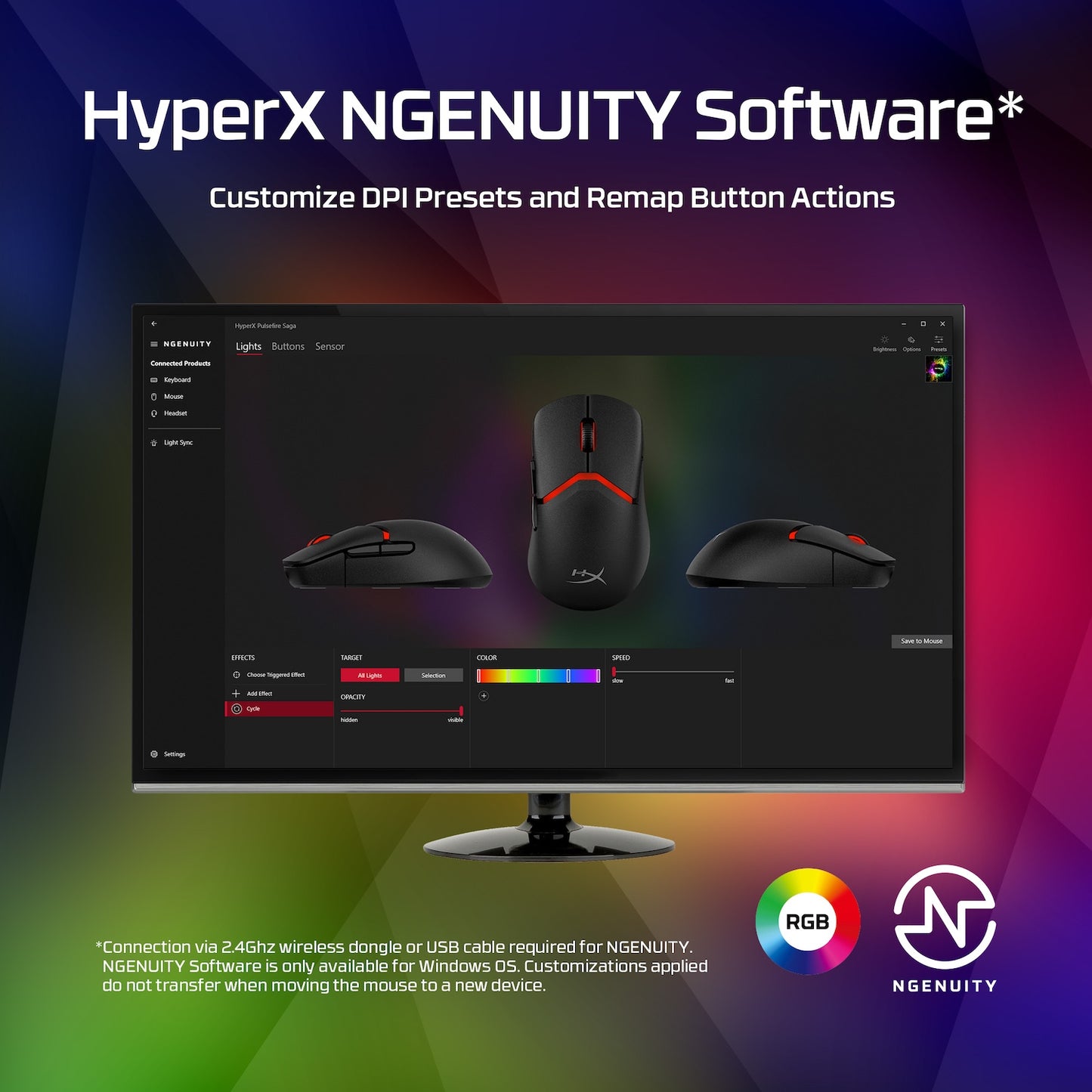 HyperX Pulsefire Saga Gaming Mouse (Black)