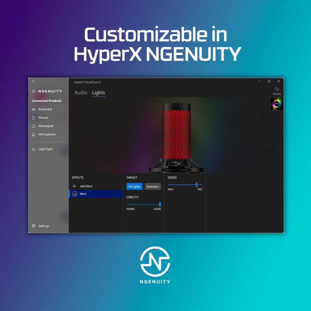 HyperX QuadCast 2 - USB Microphone (Grey)