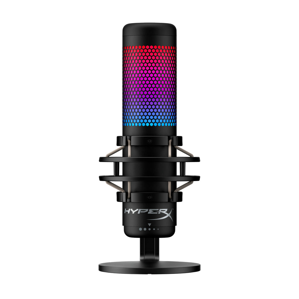 HyperX QuadCast S - USB Microphone (White-Grey) - RGB Lighting