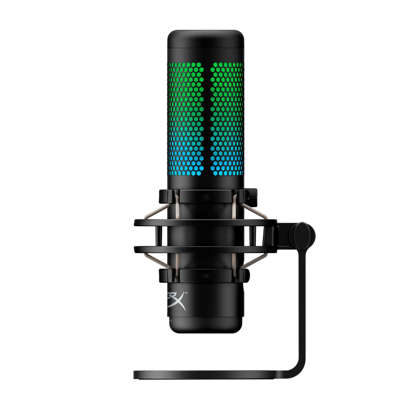HyperX QuadCast S - USB Microphone (White-Grey) - RGB Lighting