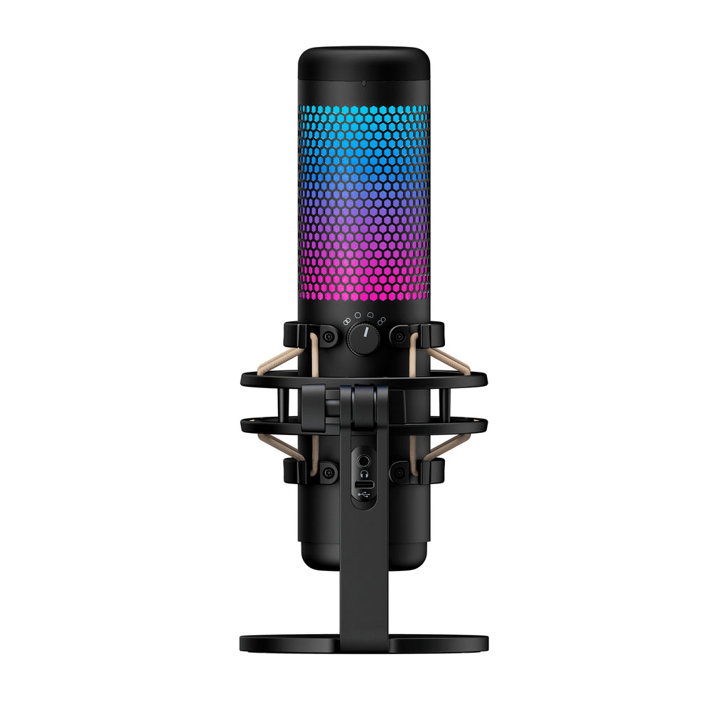 HyperX QuadCast S - USB Microphone (White-Grey) - RGB Lighting