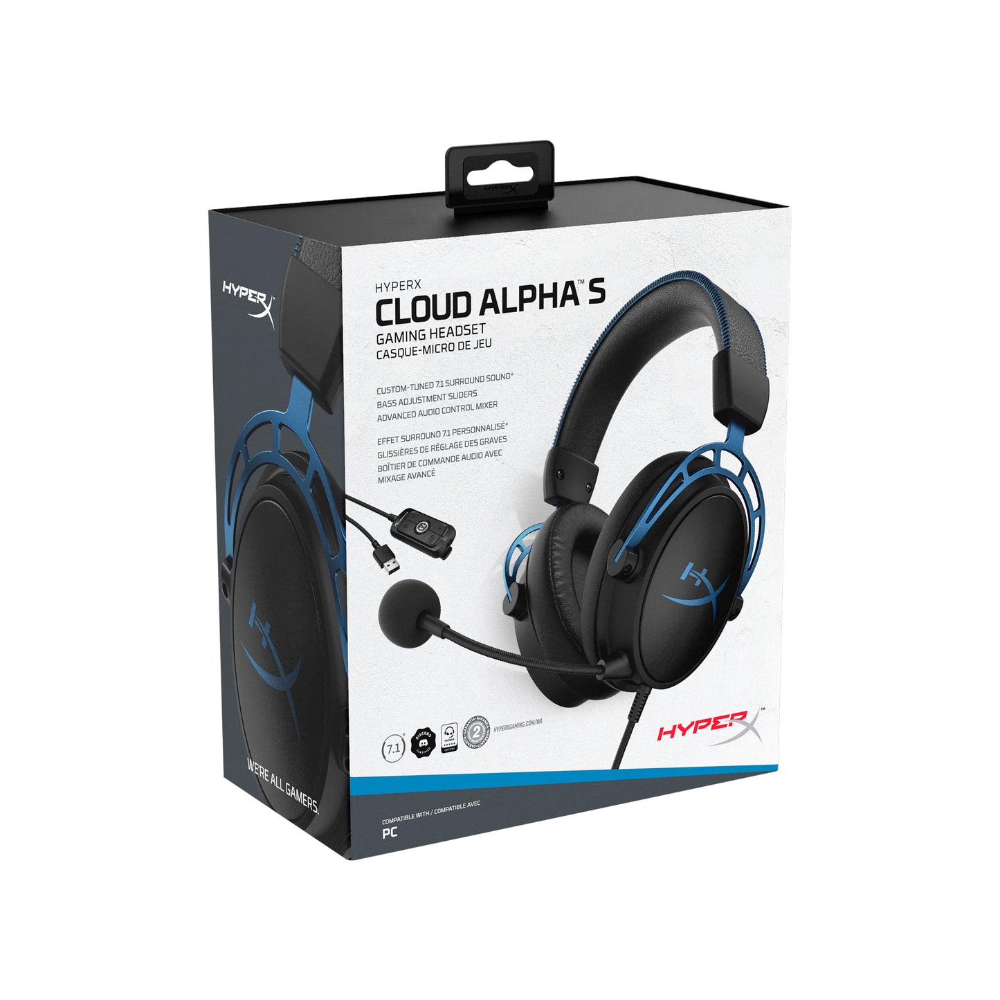 HyperX Cloud Alpha S - Gaming Headset (Black-Blue)