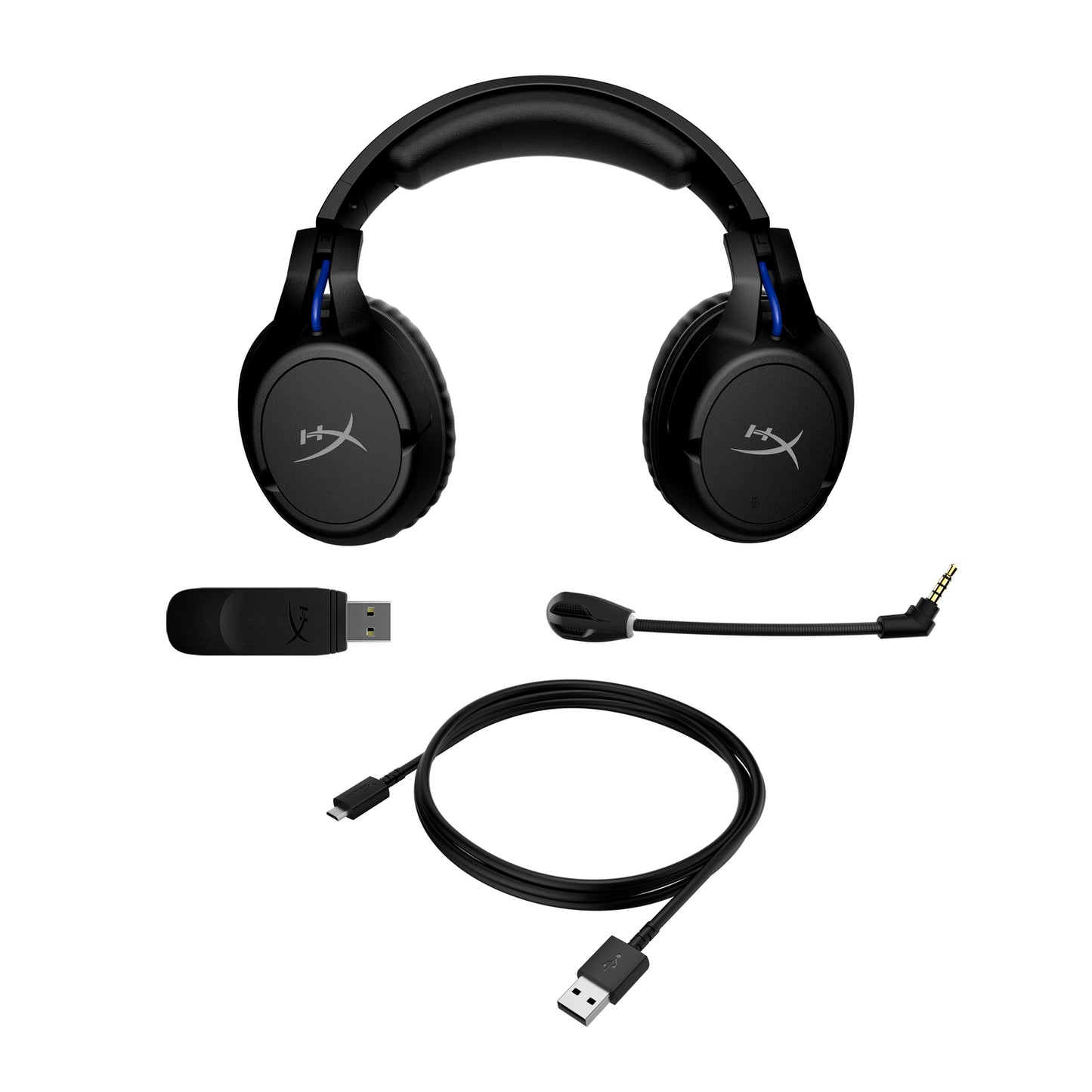 HyperX Cloud Flight - Wireless Gaming Headset (Black-Blue) - PS5-PS4