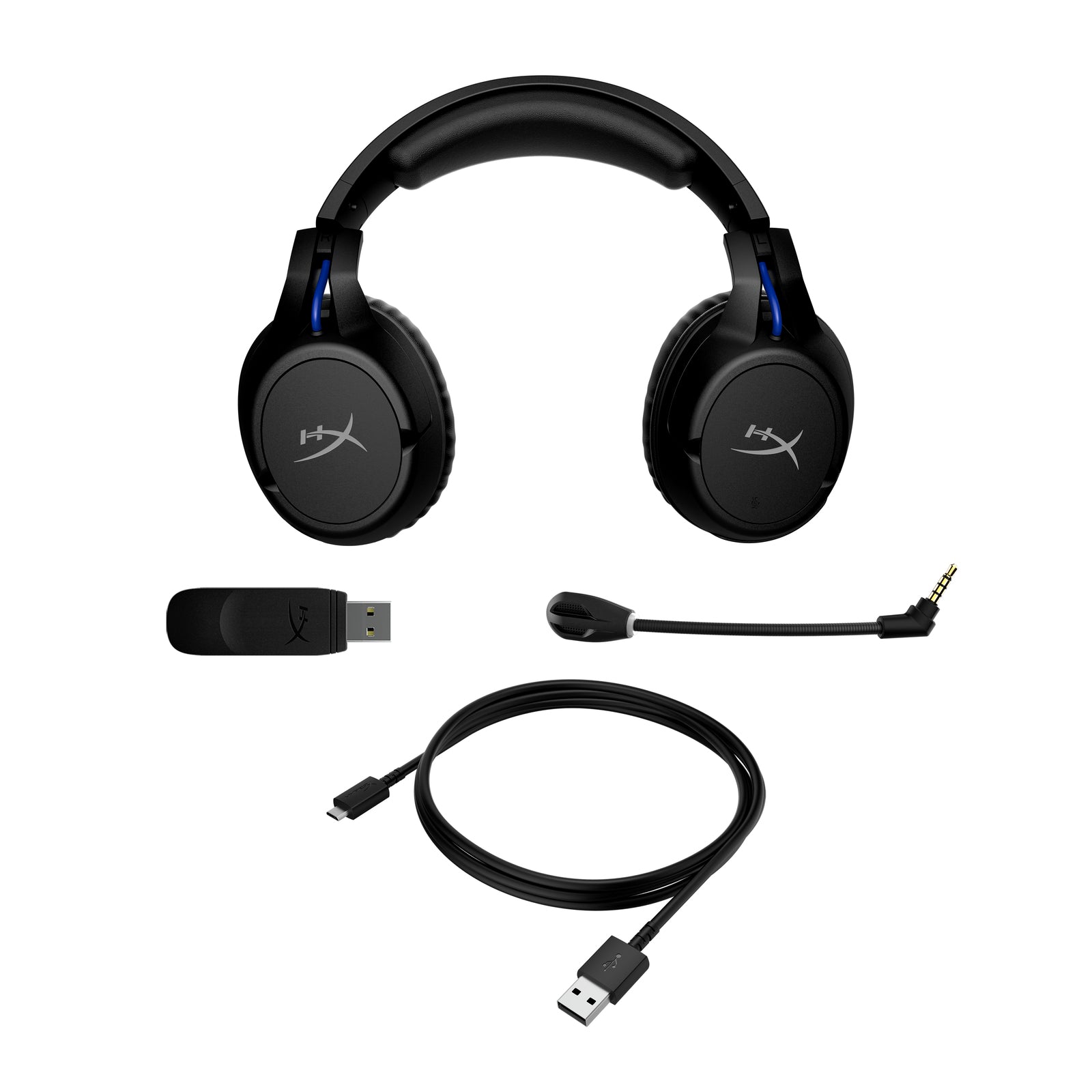 HyperX Cloud Flight - Wireless Gaming Headset (Black-Blue) - PS5-PS4