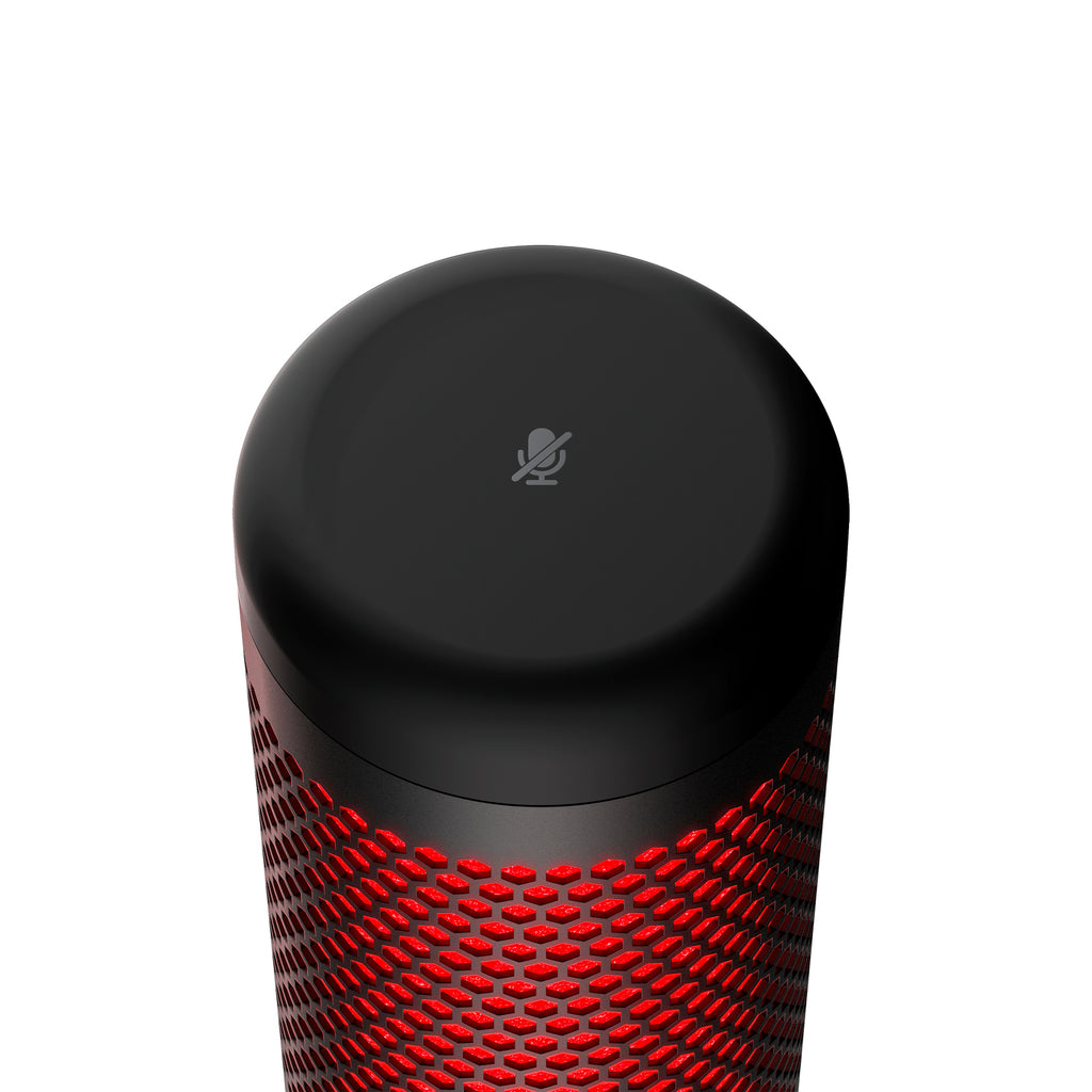 HyperX QuadCast - USB Microphone (Black-Red) - Red Lighting